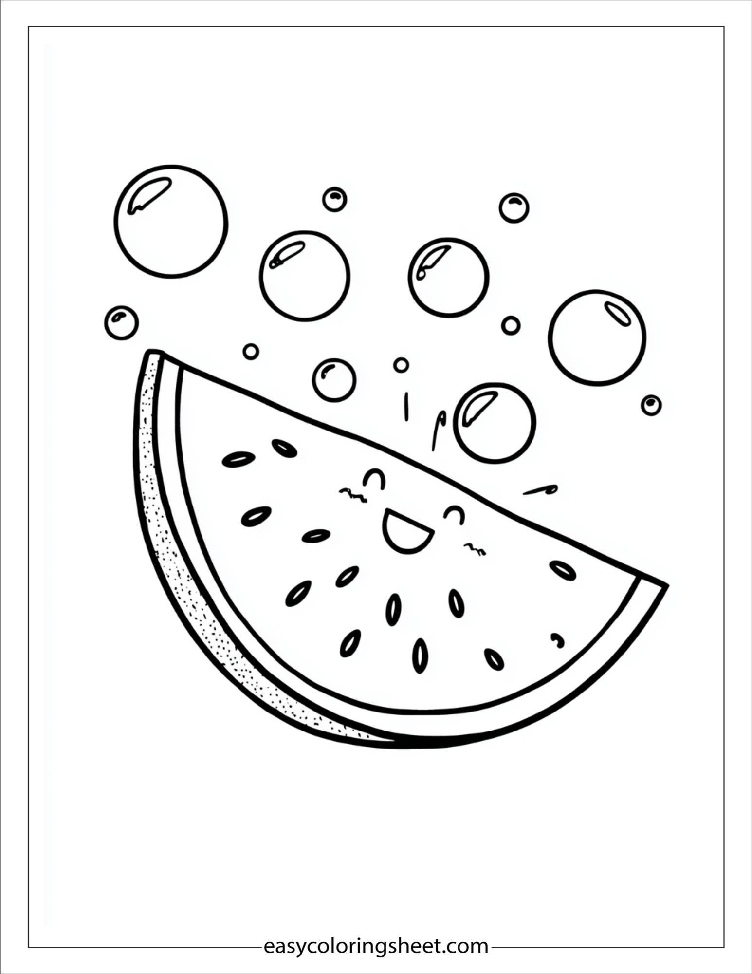 Watermelon blowing bubbles