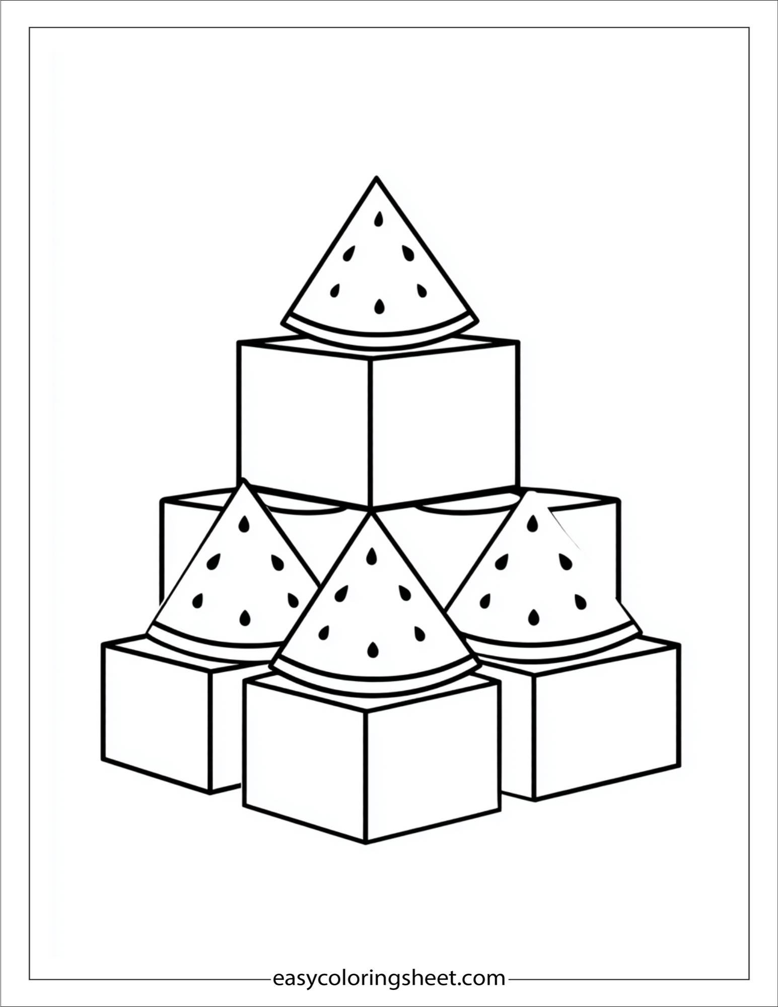 Watermelon building blocks