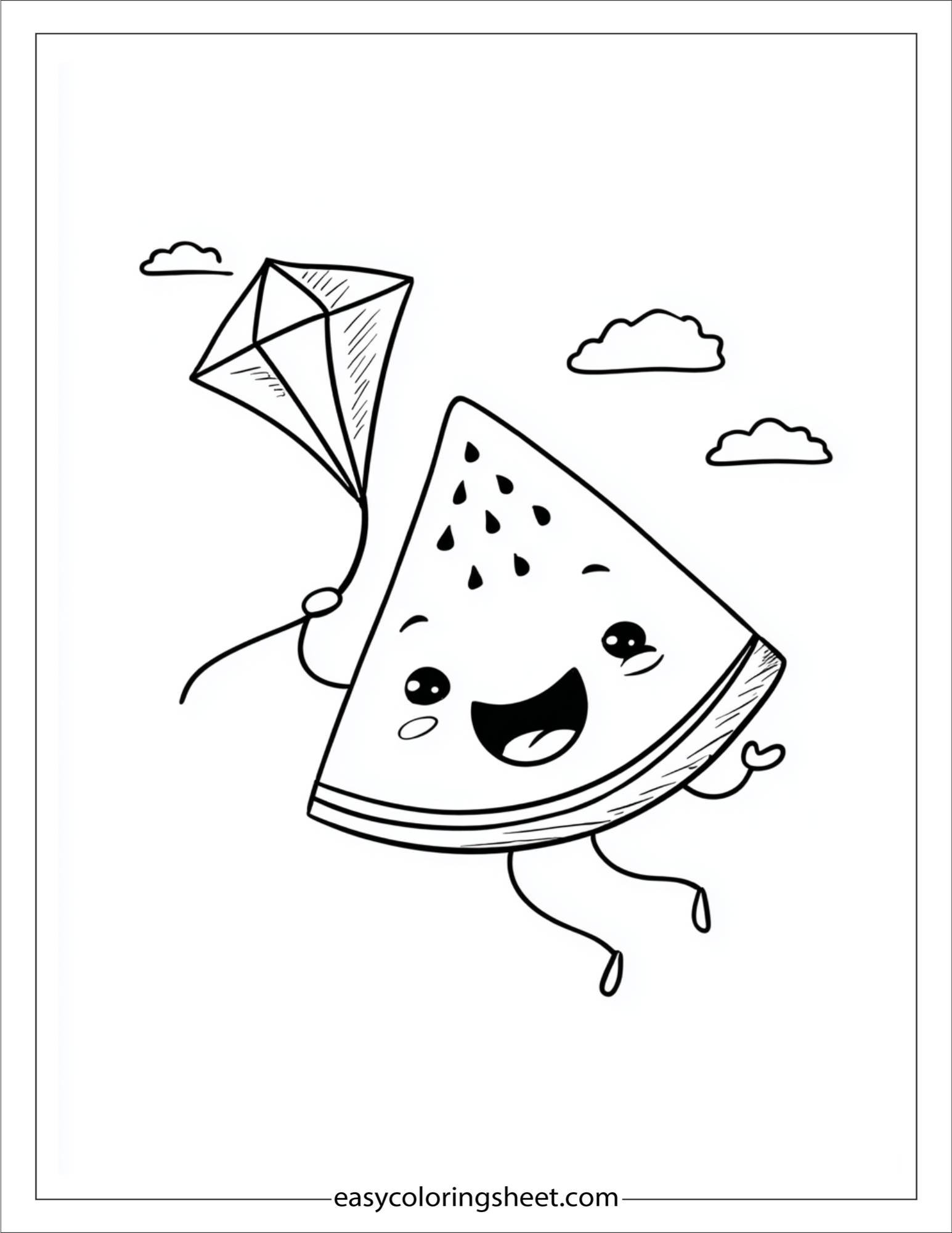 Watermelon flying kite