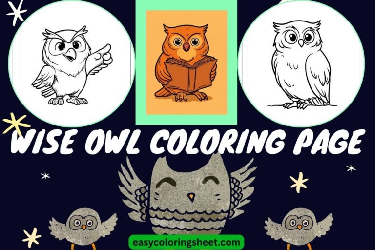 Wise owl coloring page