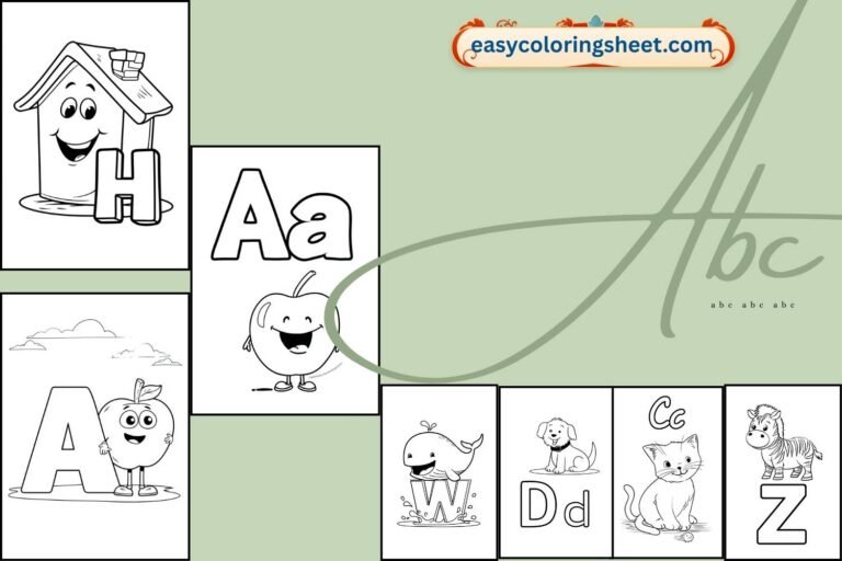 abc coloring pages for kids