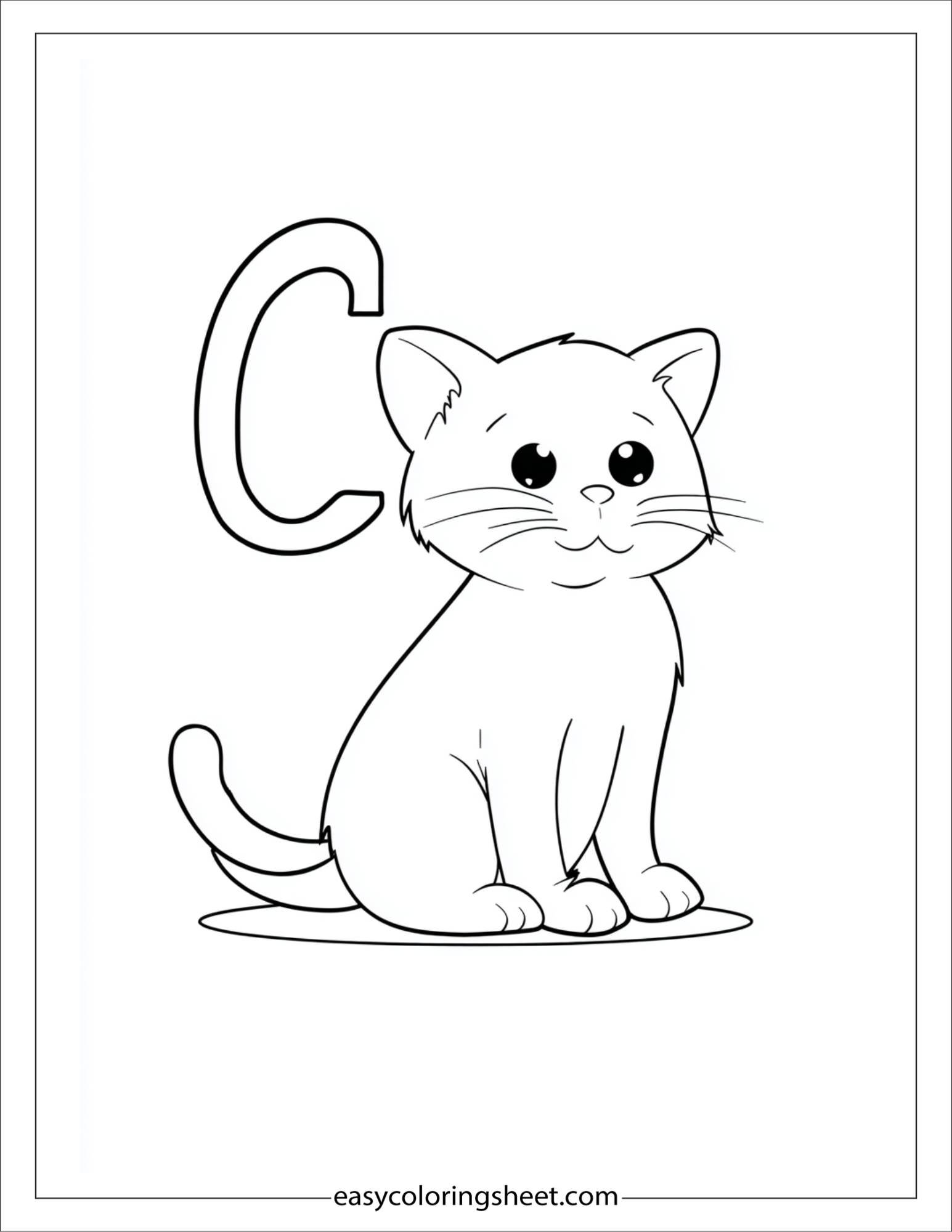 alphabet C coloring page