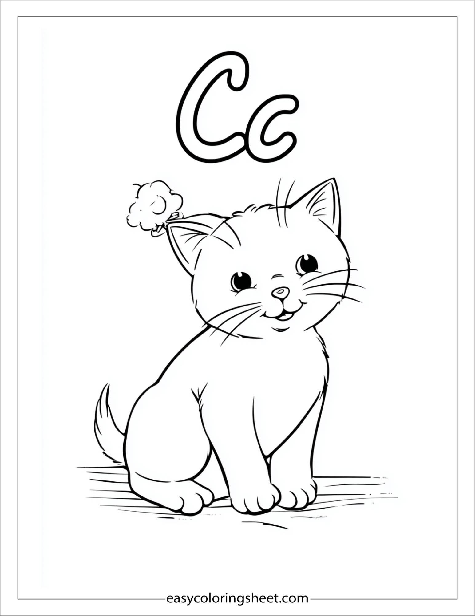 alphabet Cc coloring page