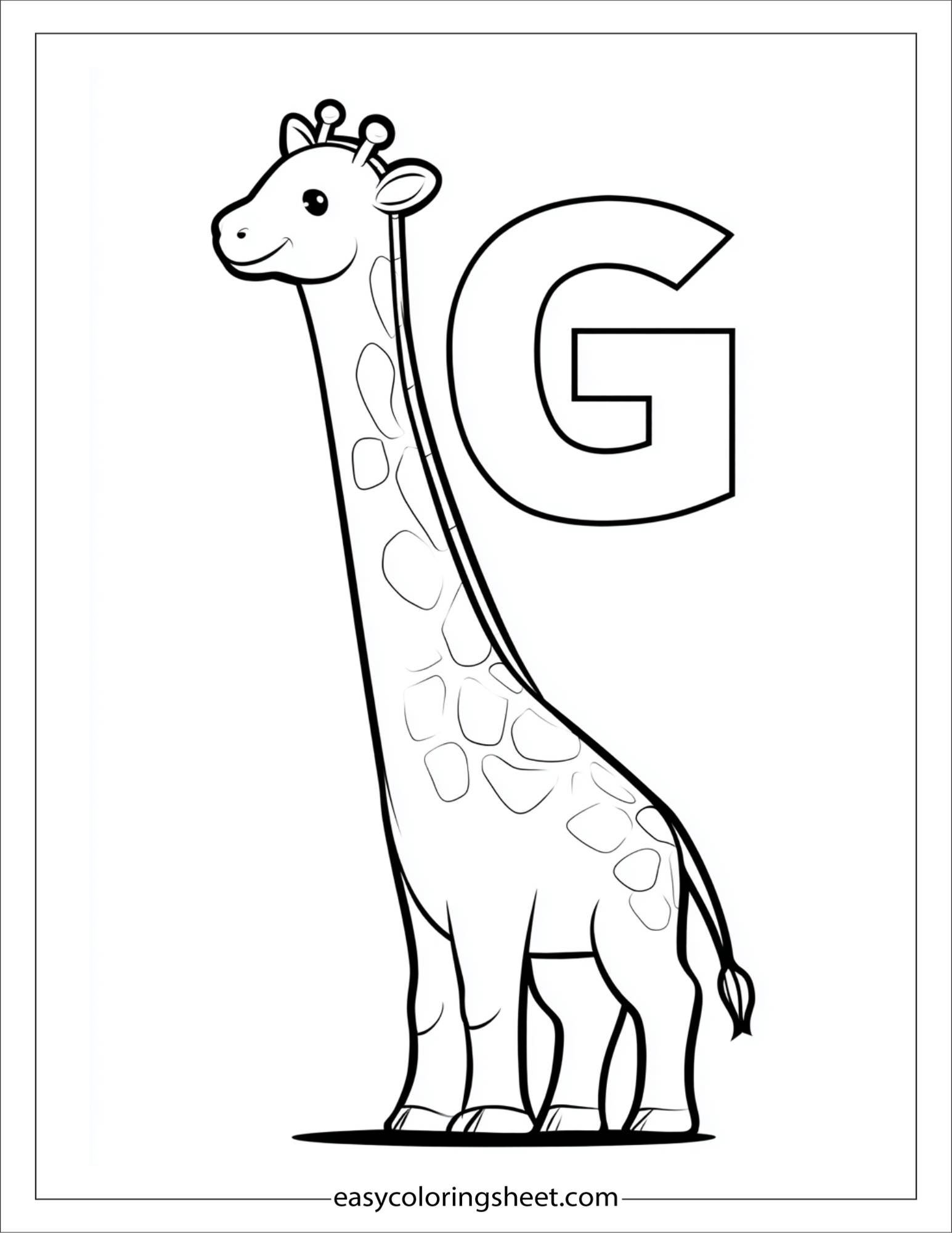 alphabet G coloring page