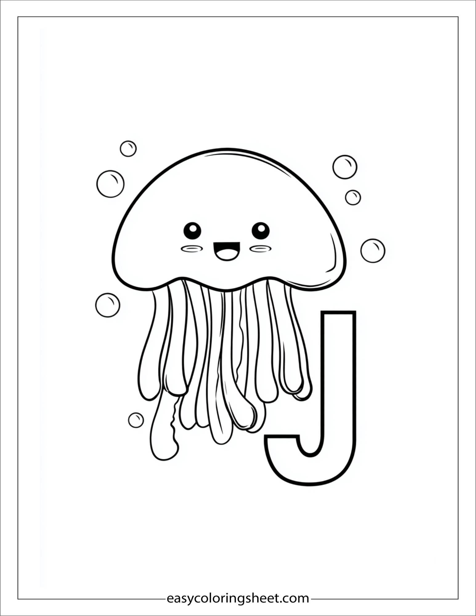 alphabet J coloring page