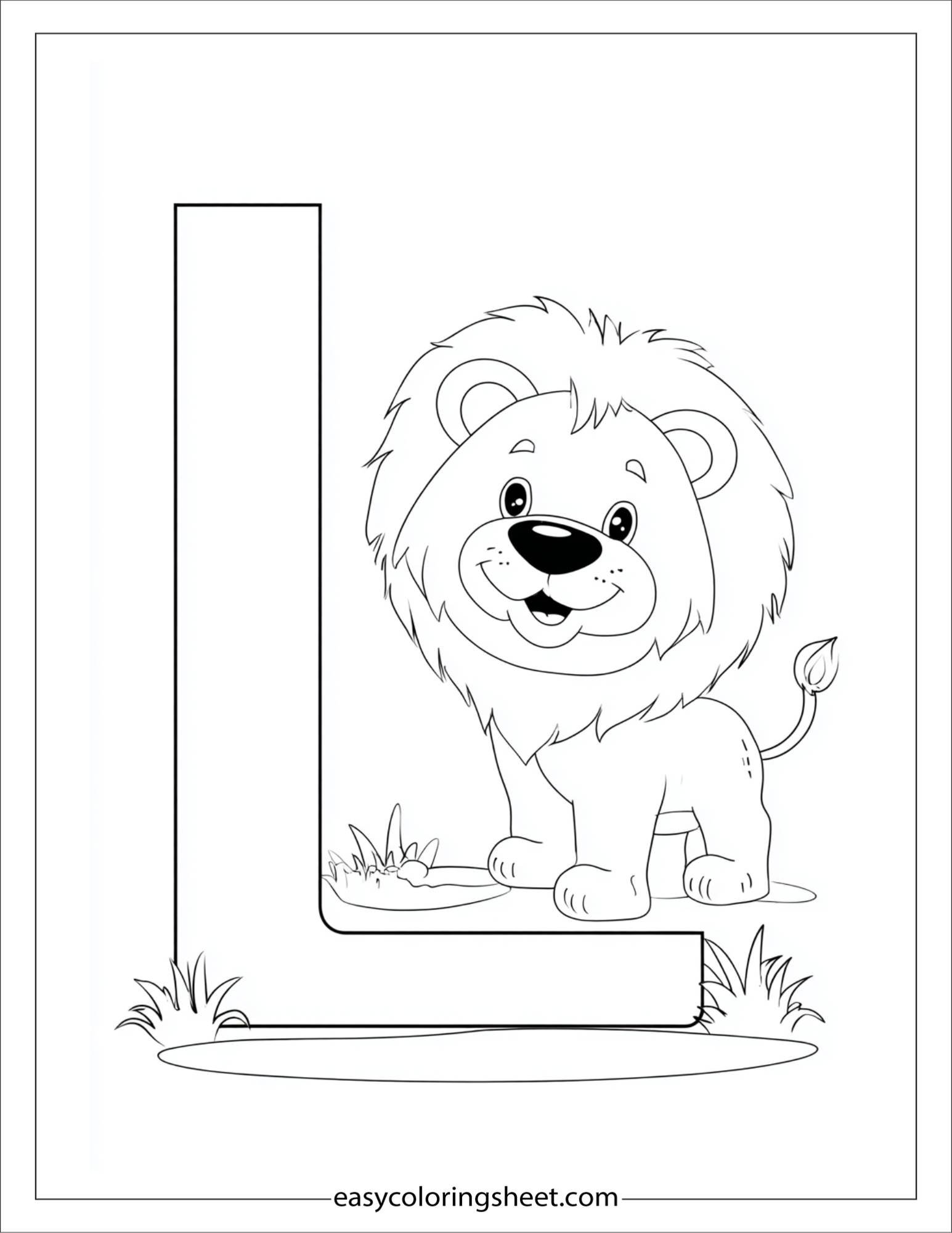 alphabet L coloring page