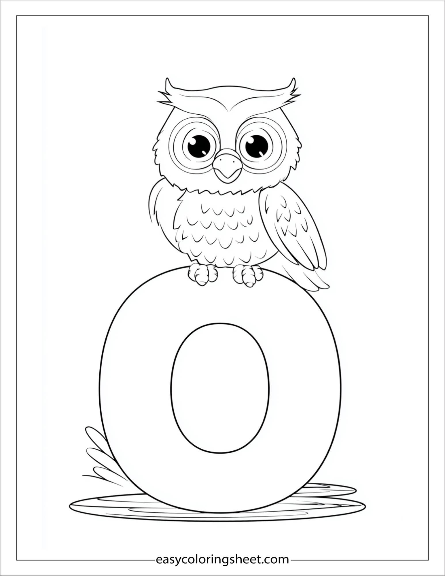alphabet O coloring page