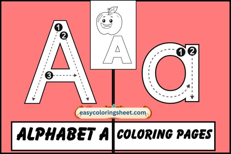 alphabet a coloring pages