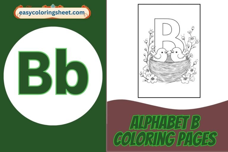 alphabet b coloring pages