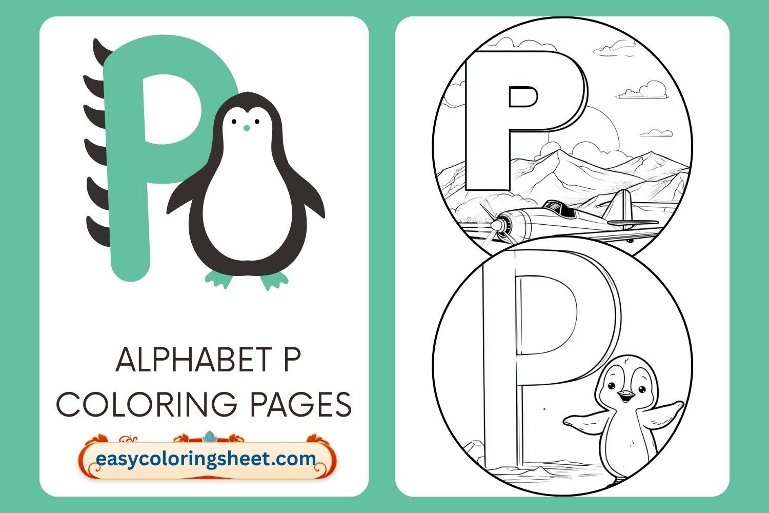Alphabet P Coloring Pages for Kids: Fun and Easy Printable Sheets