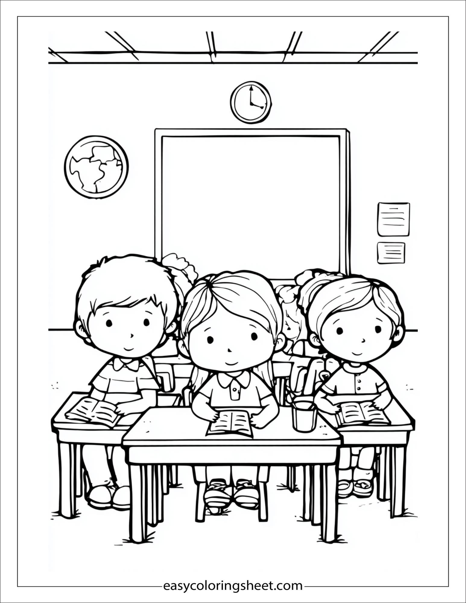 august classroom reading time