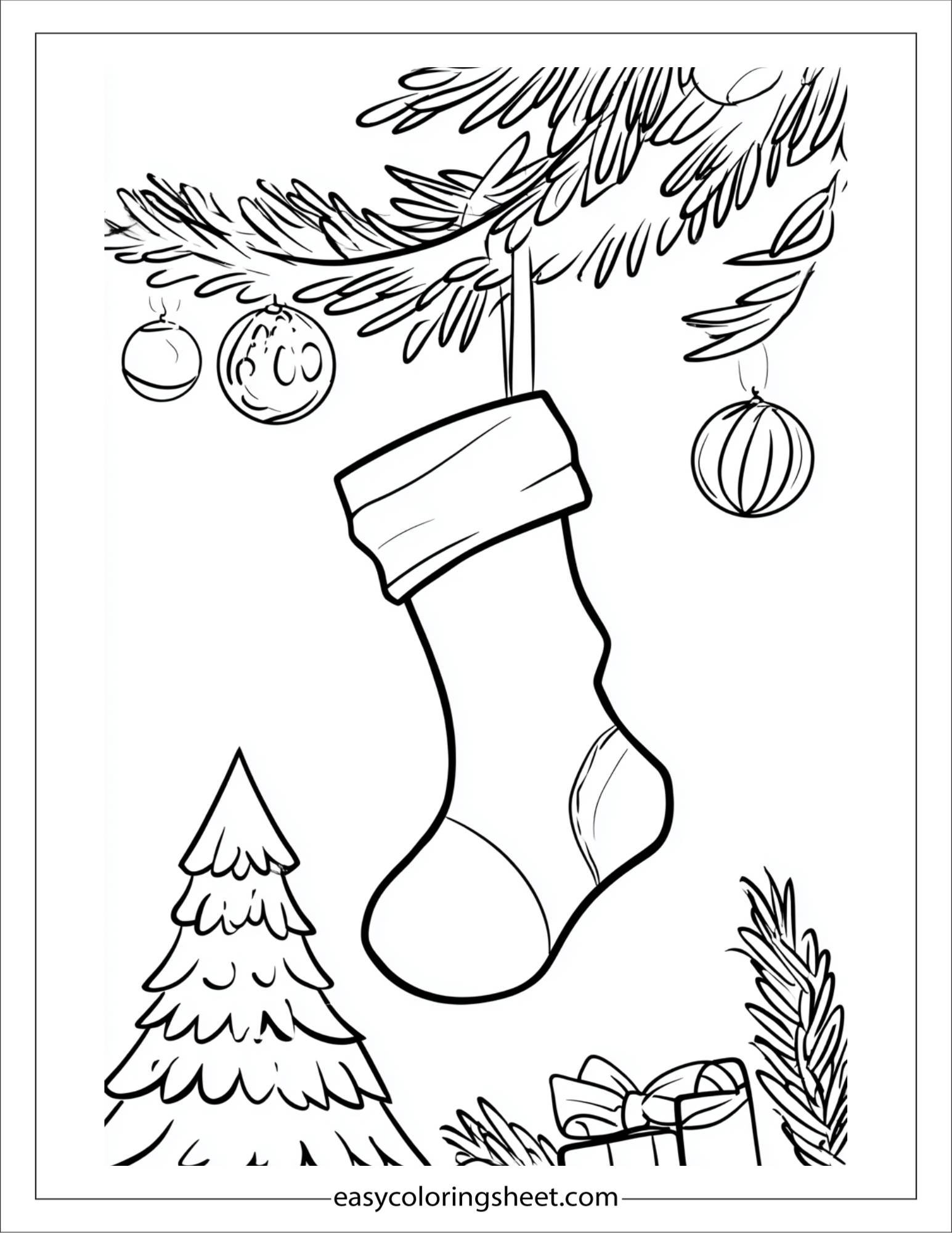 december christmas stocking hanging