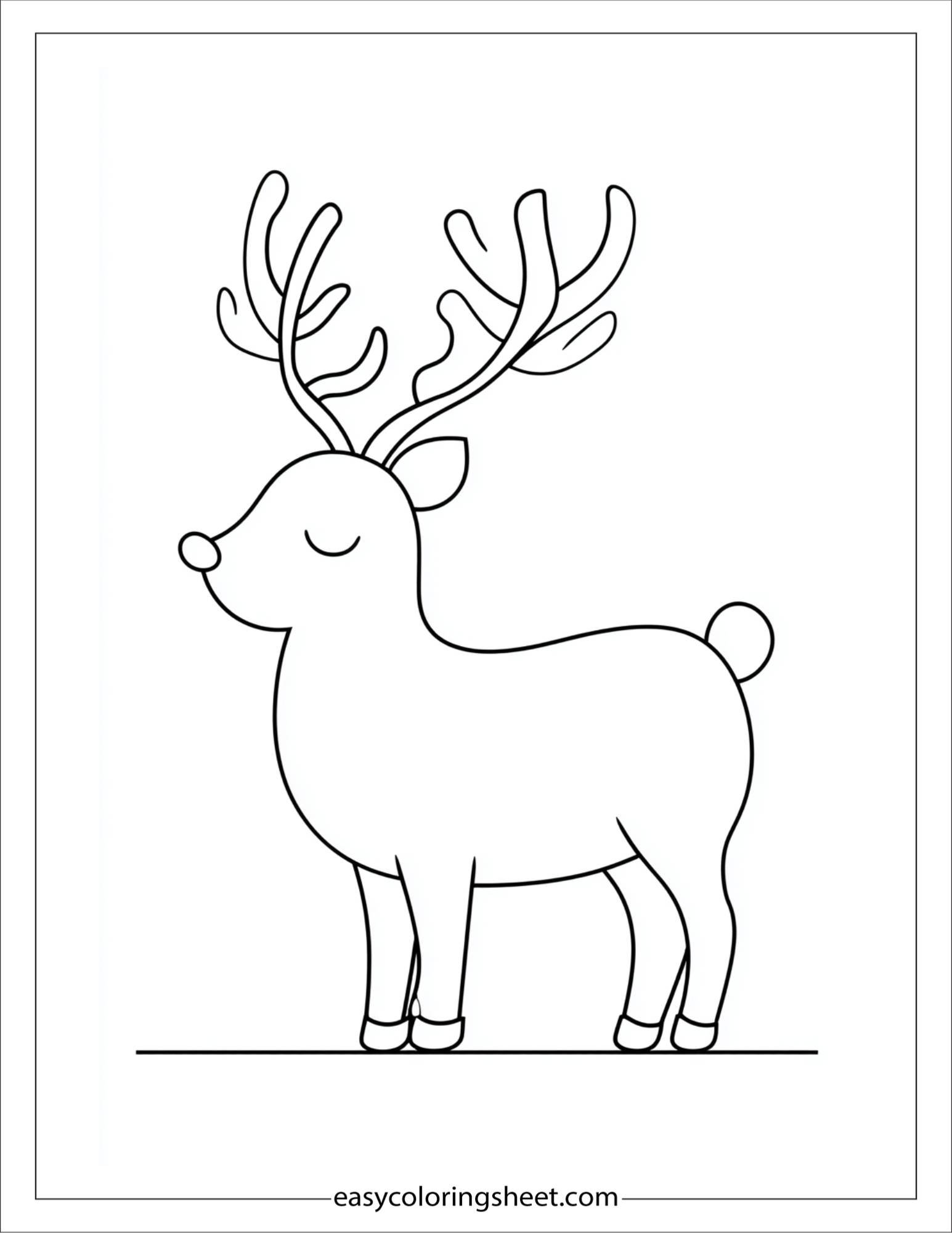 december reindeer drawing activity