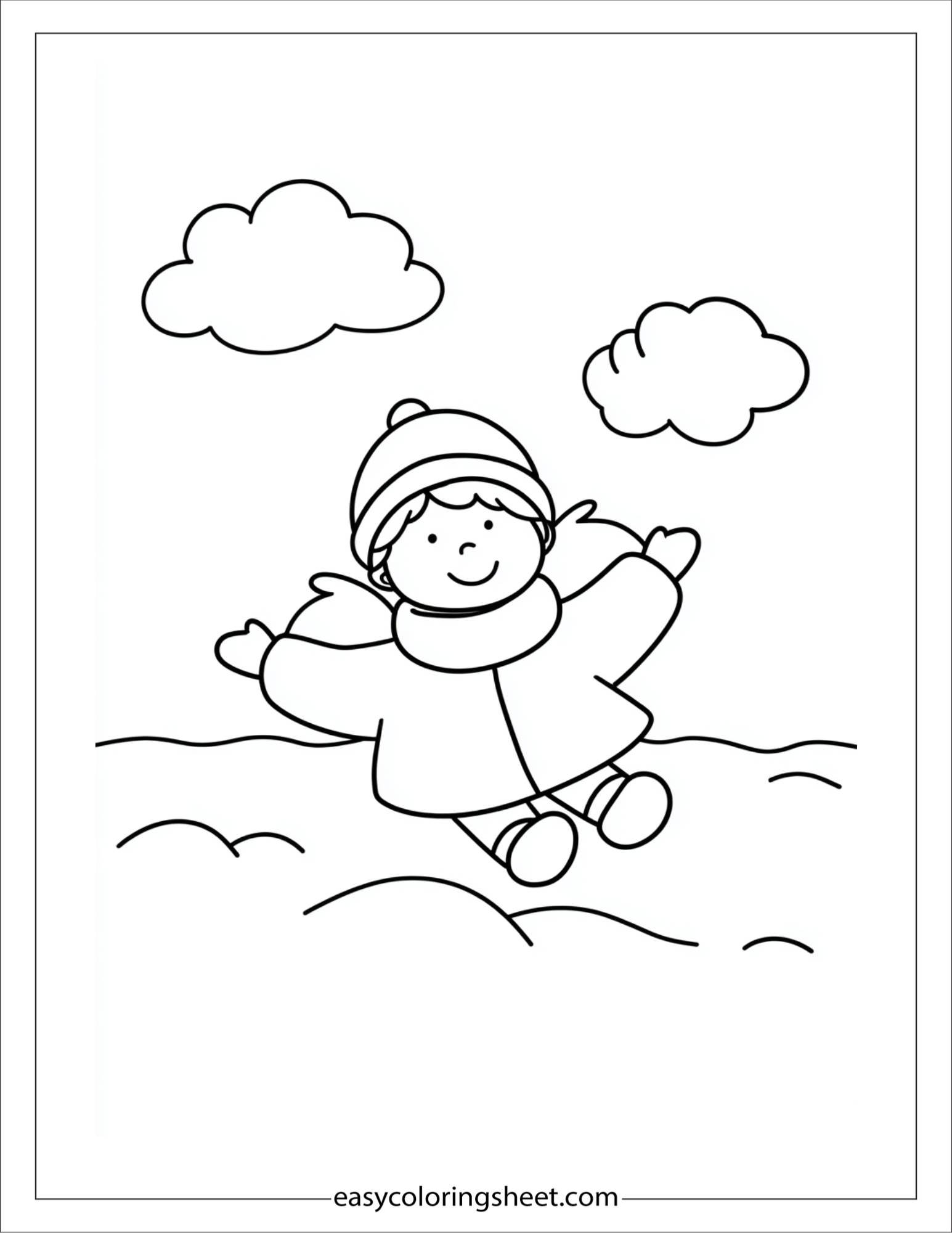 december snow angel fun
