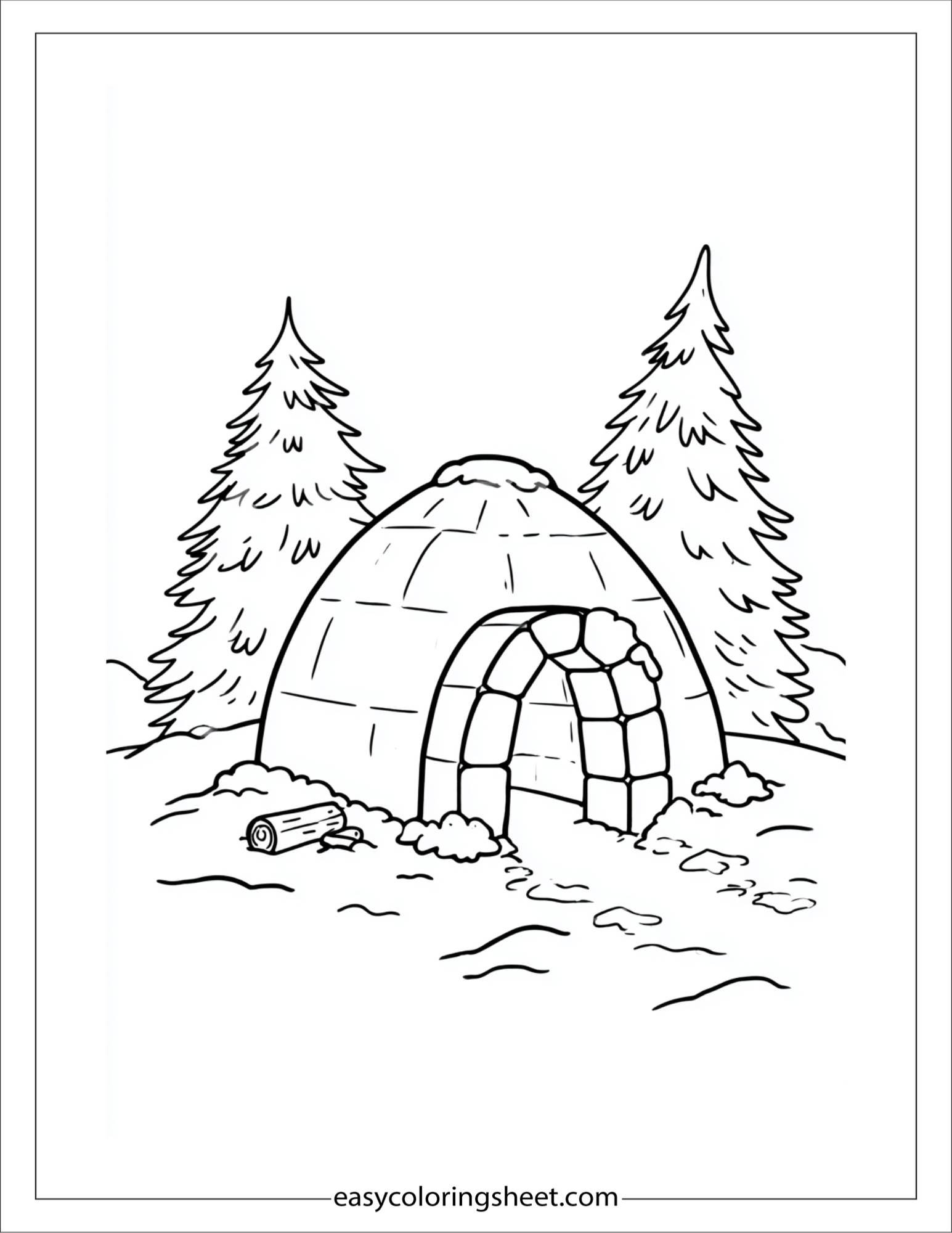 december snow fort building