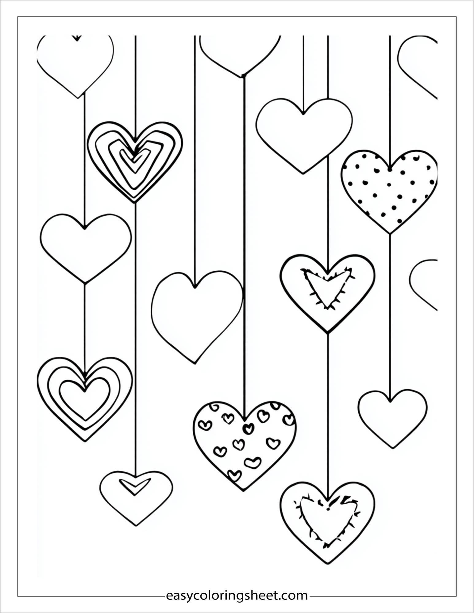 february heart garland