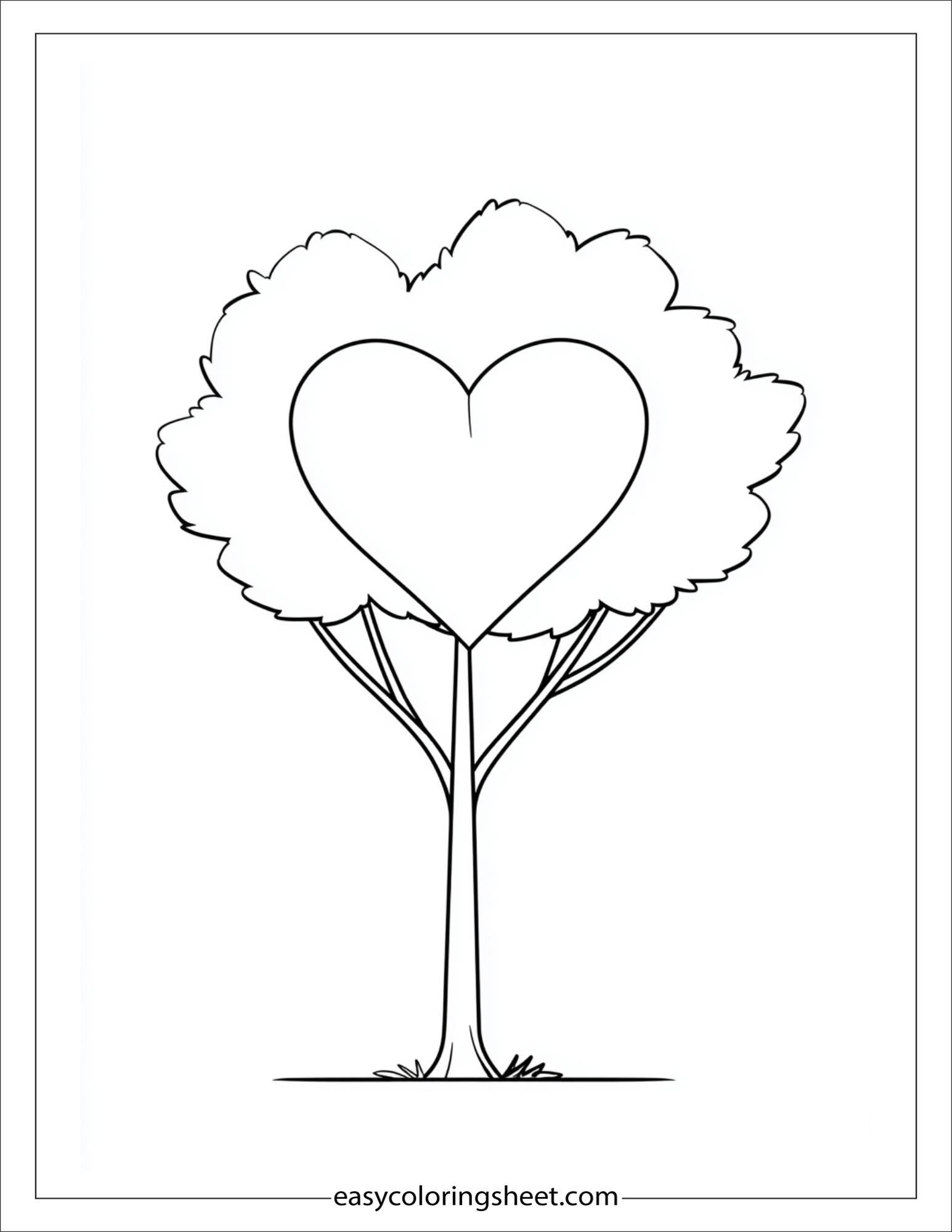 february heart tree