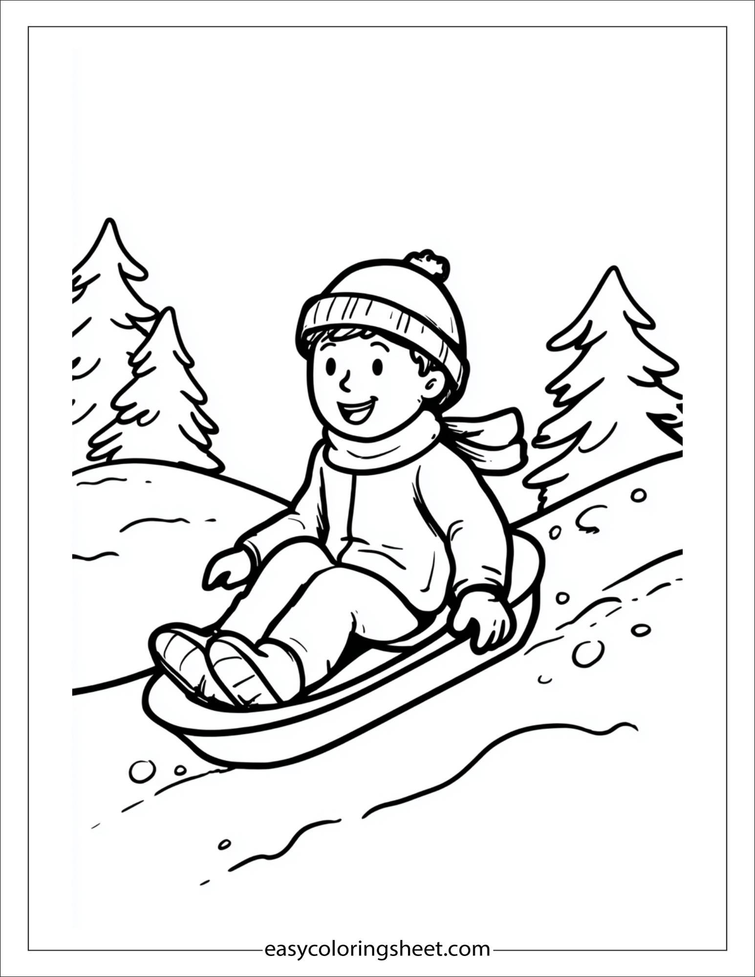 january kids sledding
