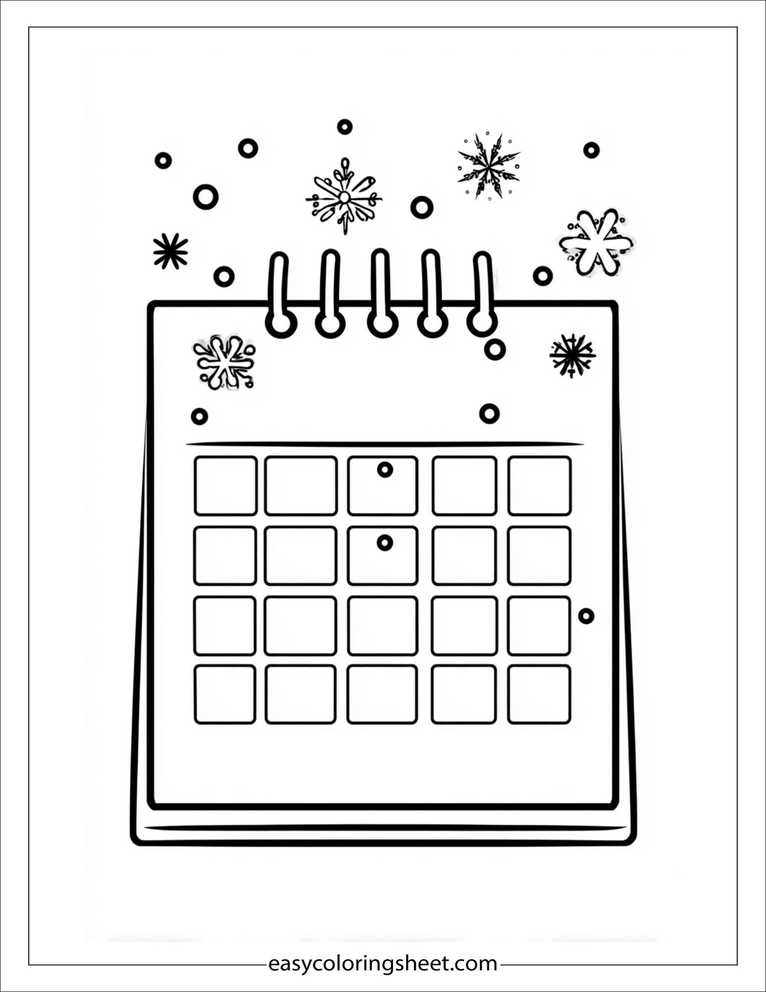 january new year calendar