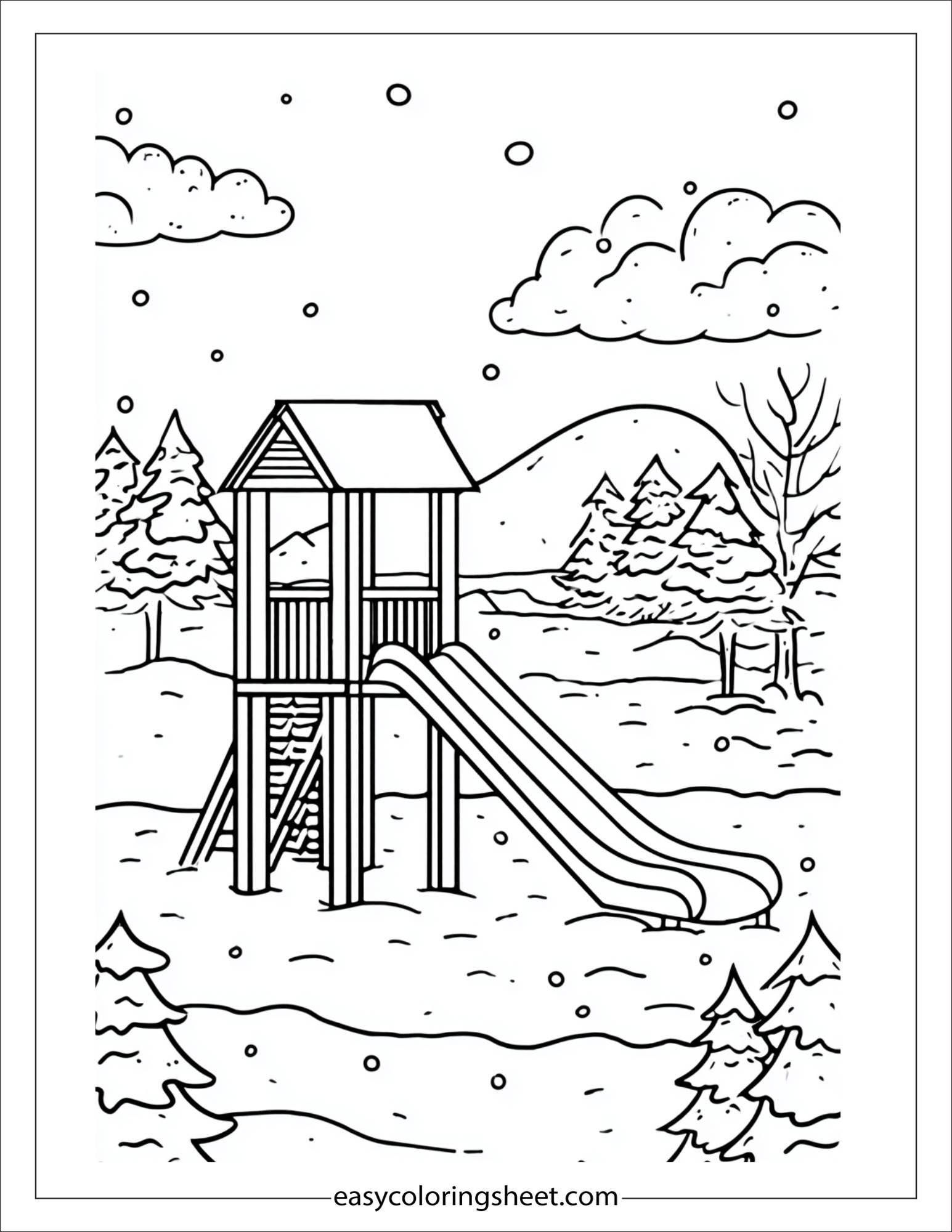 january snowy playground
