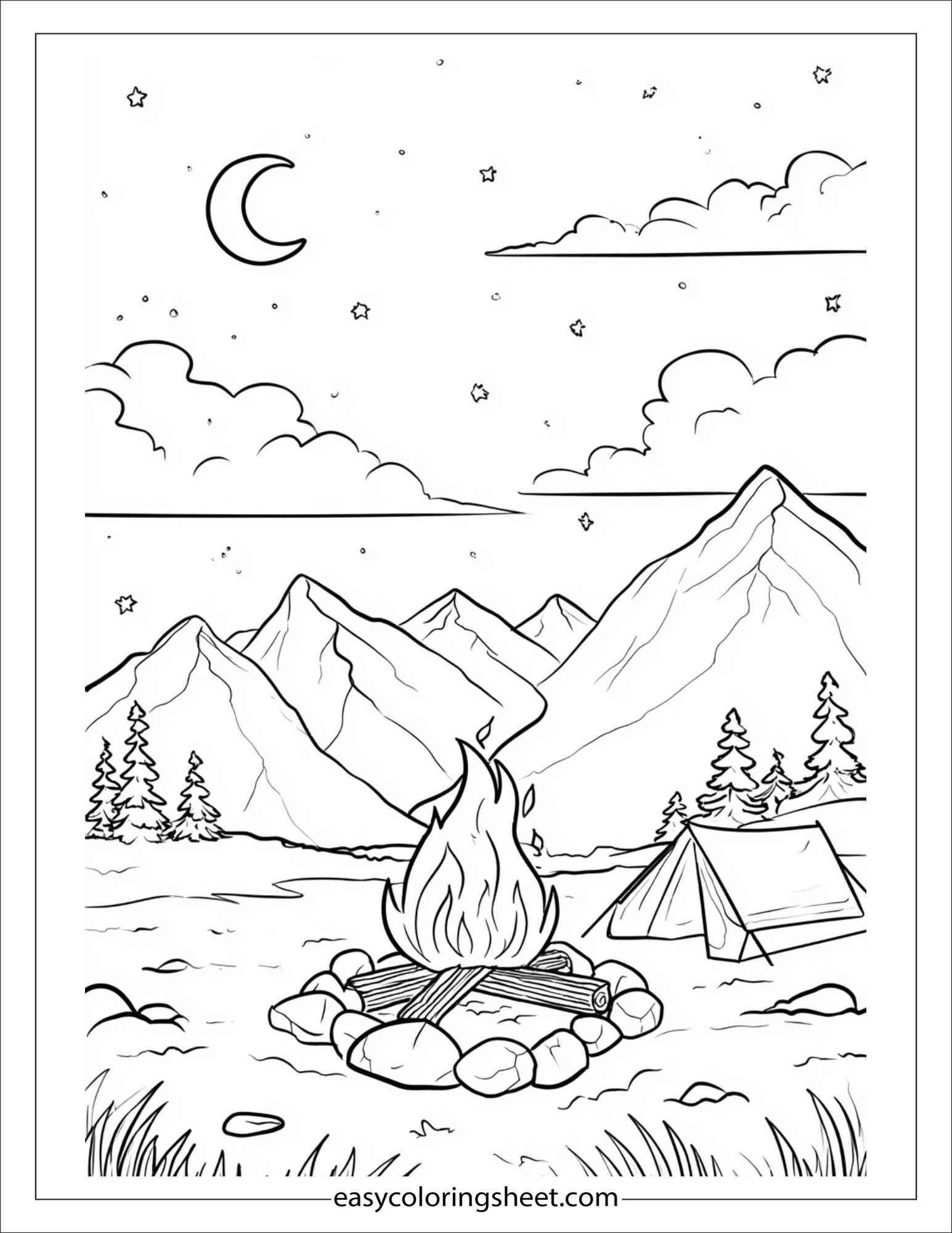 july kids campfire night