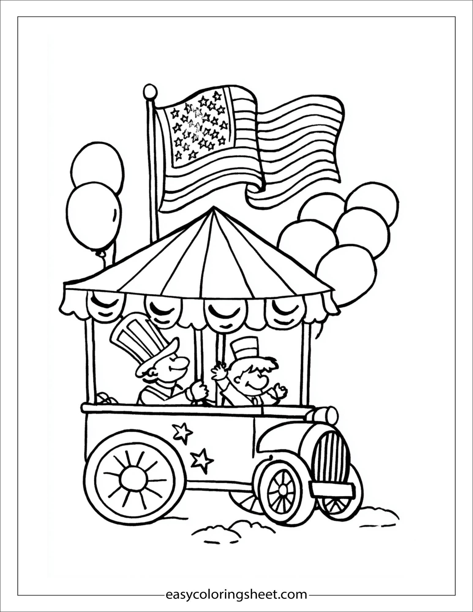 july patriotic parade float