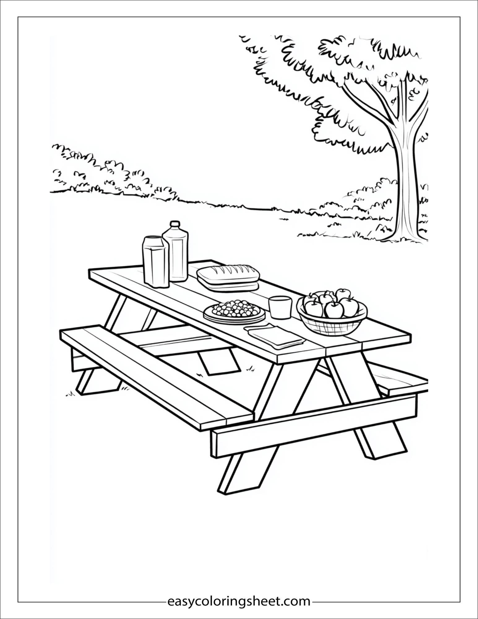 july patriotic picnic table