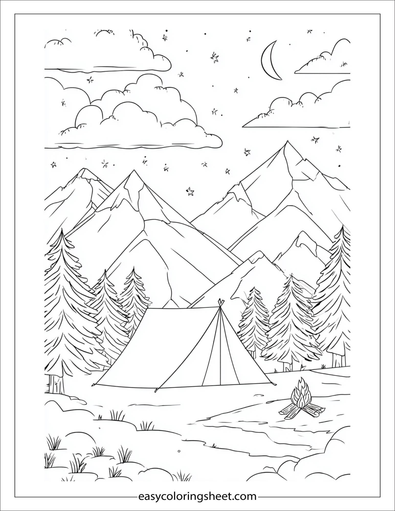 june camping night