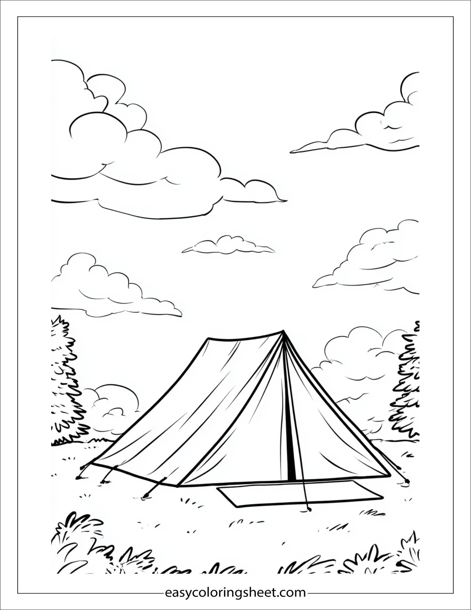 june camping tent setup