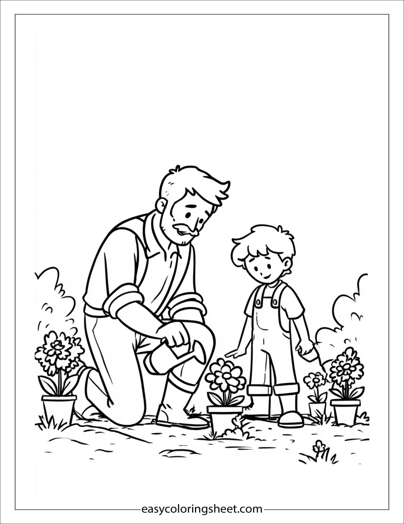 june gardening with dad