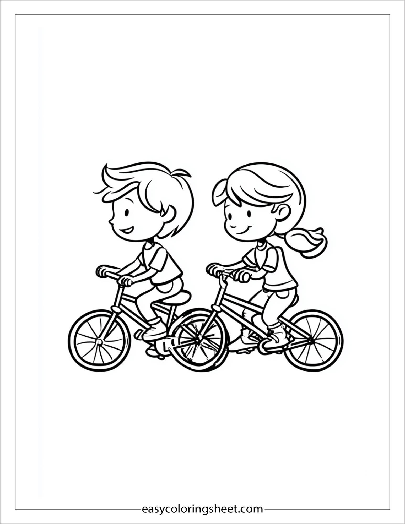 may kids riding bikes