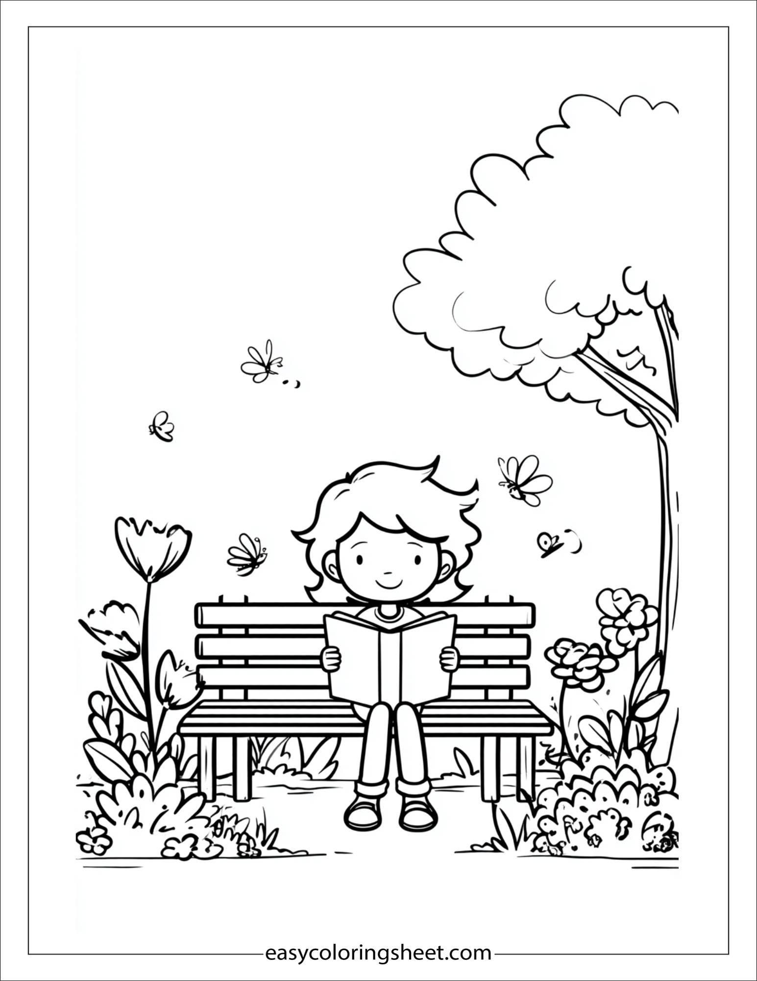 may reading in the garden