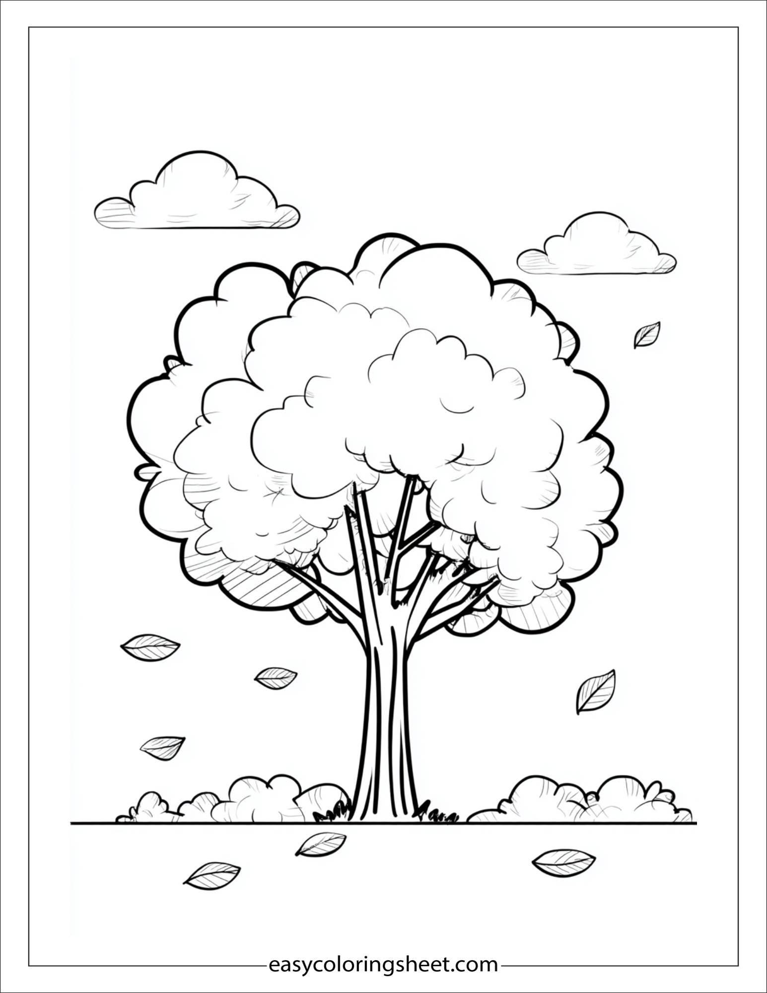 october fall tree painting