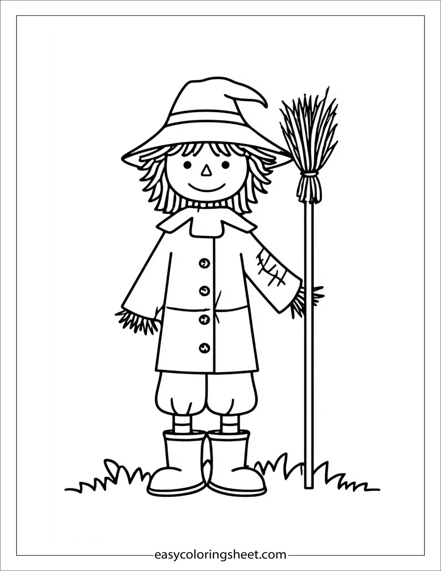 october scarecrow painting