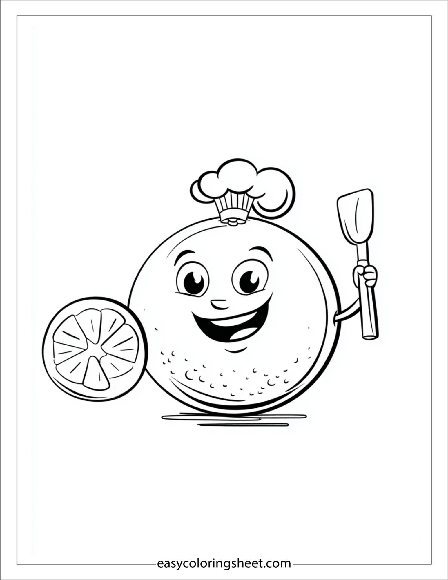 orange fruit cooking pancake