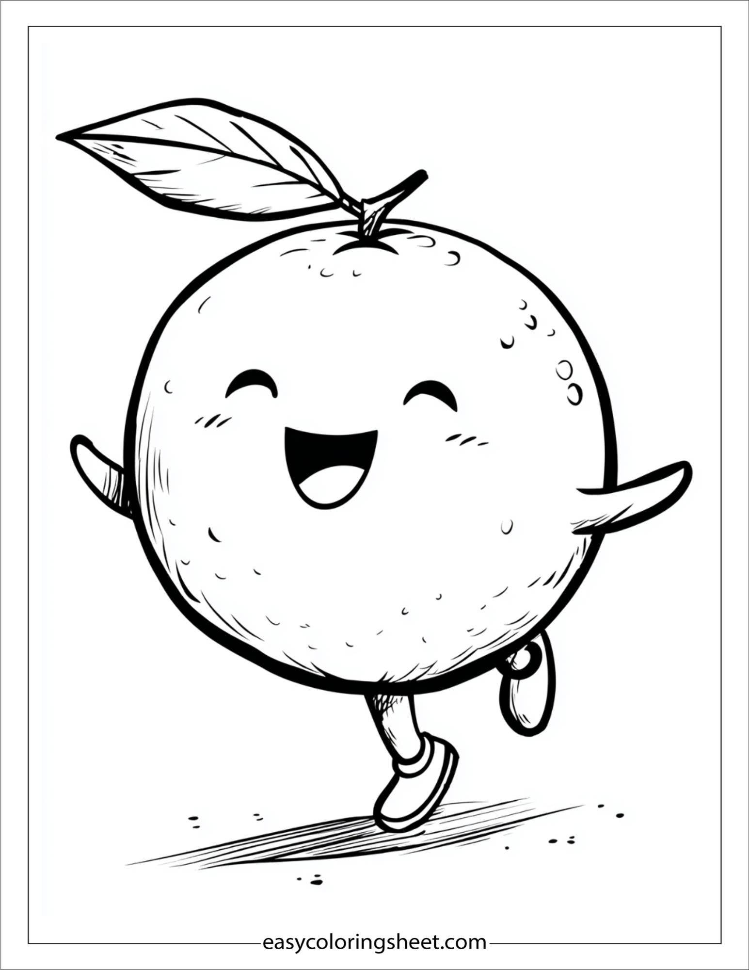 orange fruit jumping high