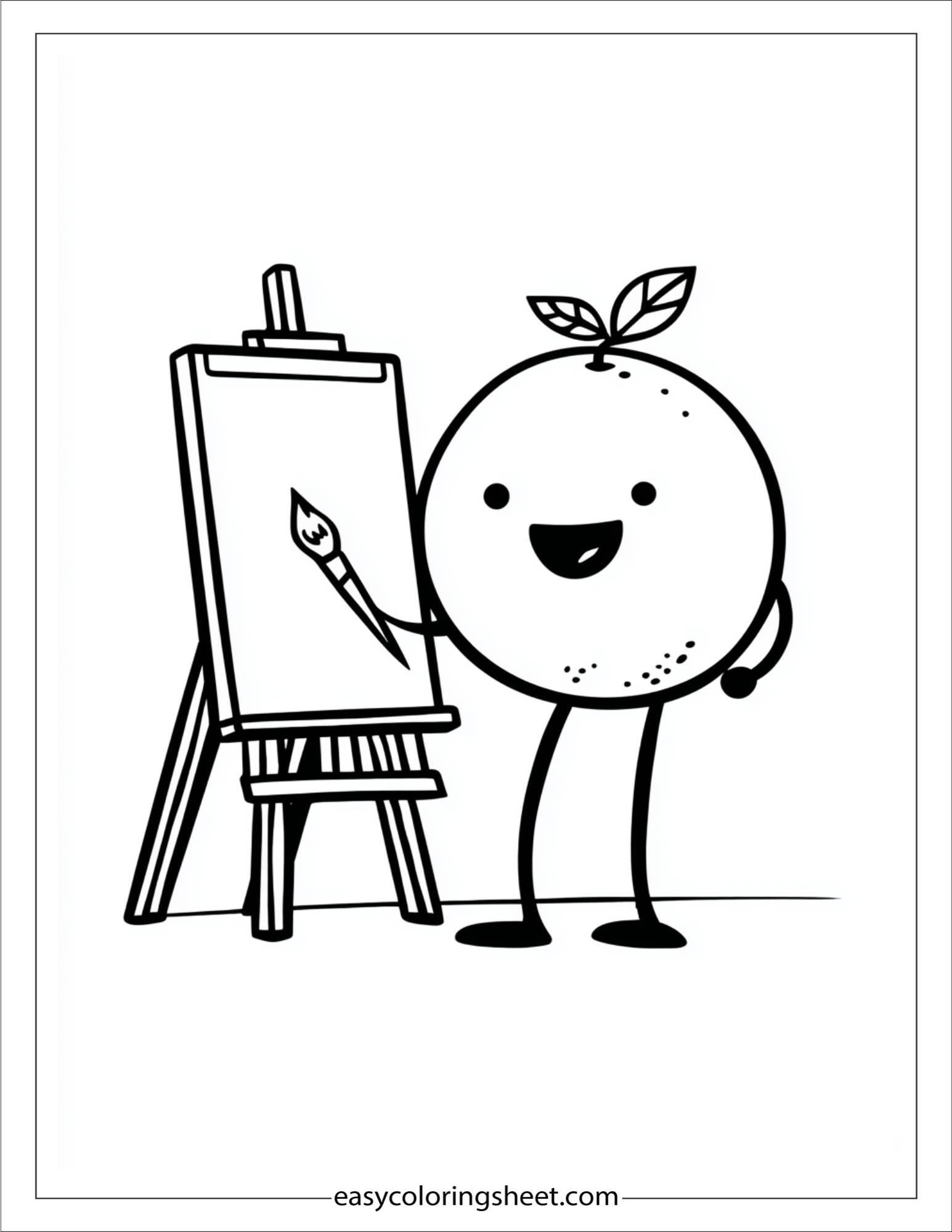 orange fruit painting a picture