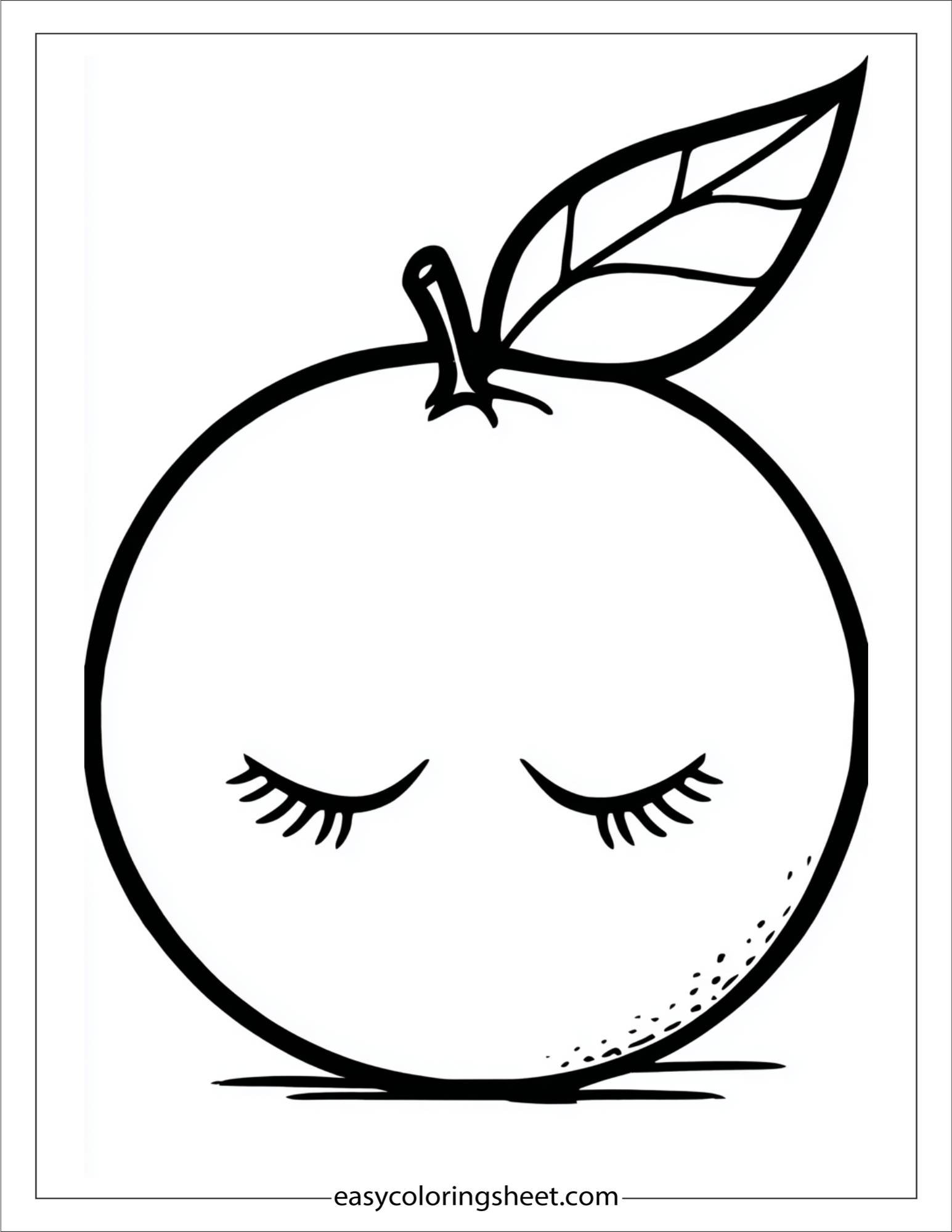 orange fruit sleeping peacefully