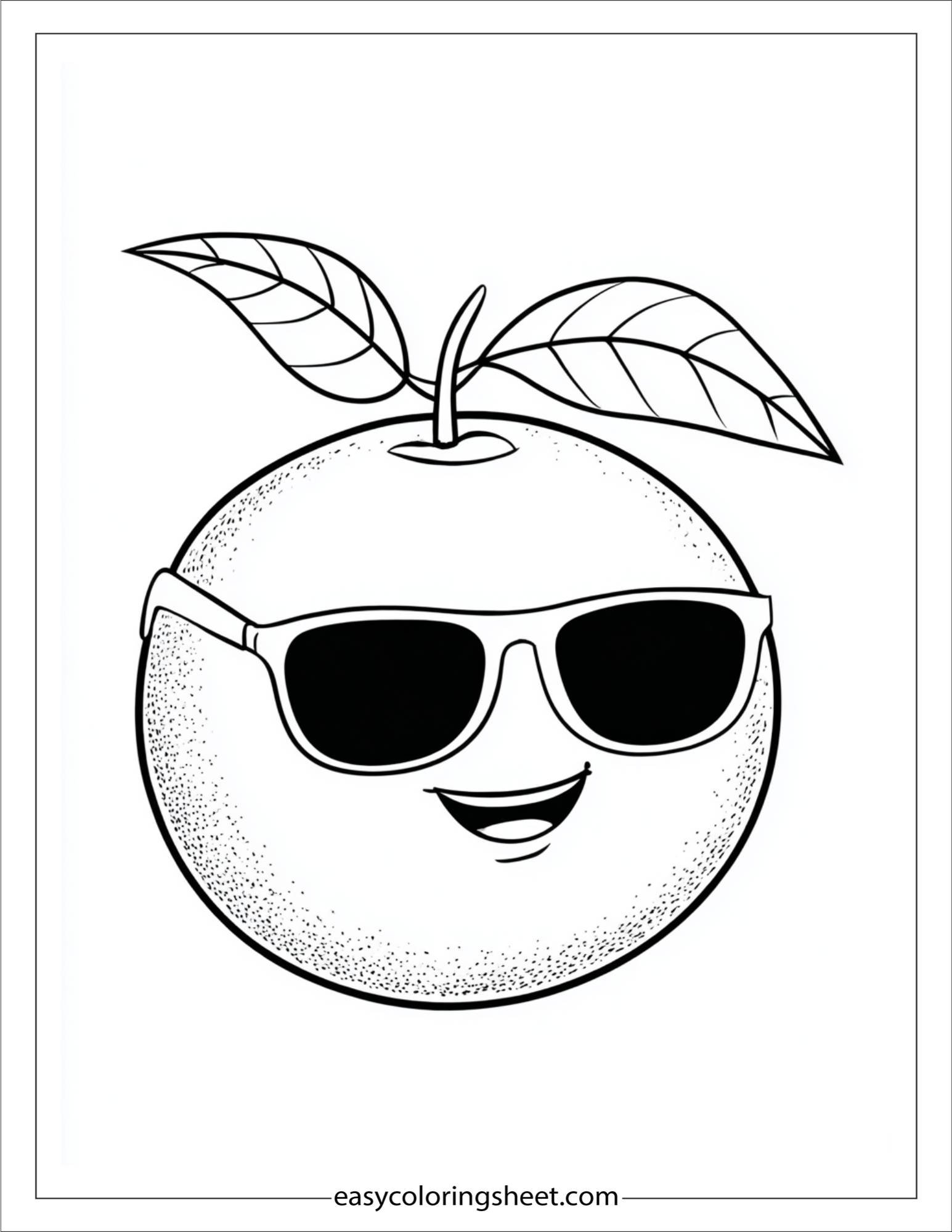 orange fruit wearing glasses