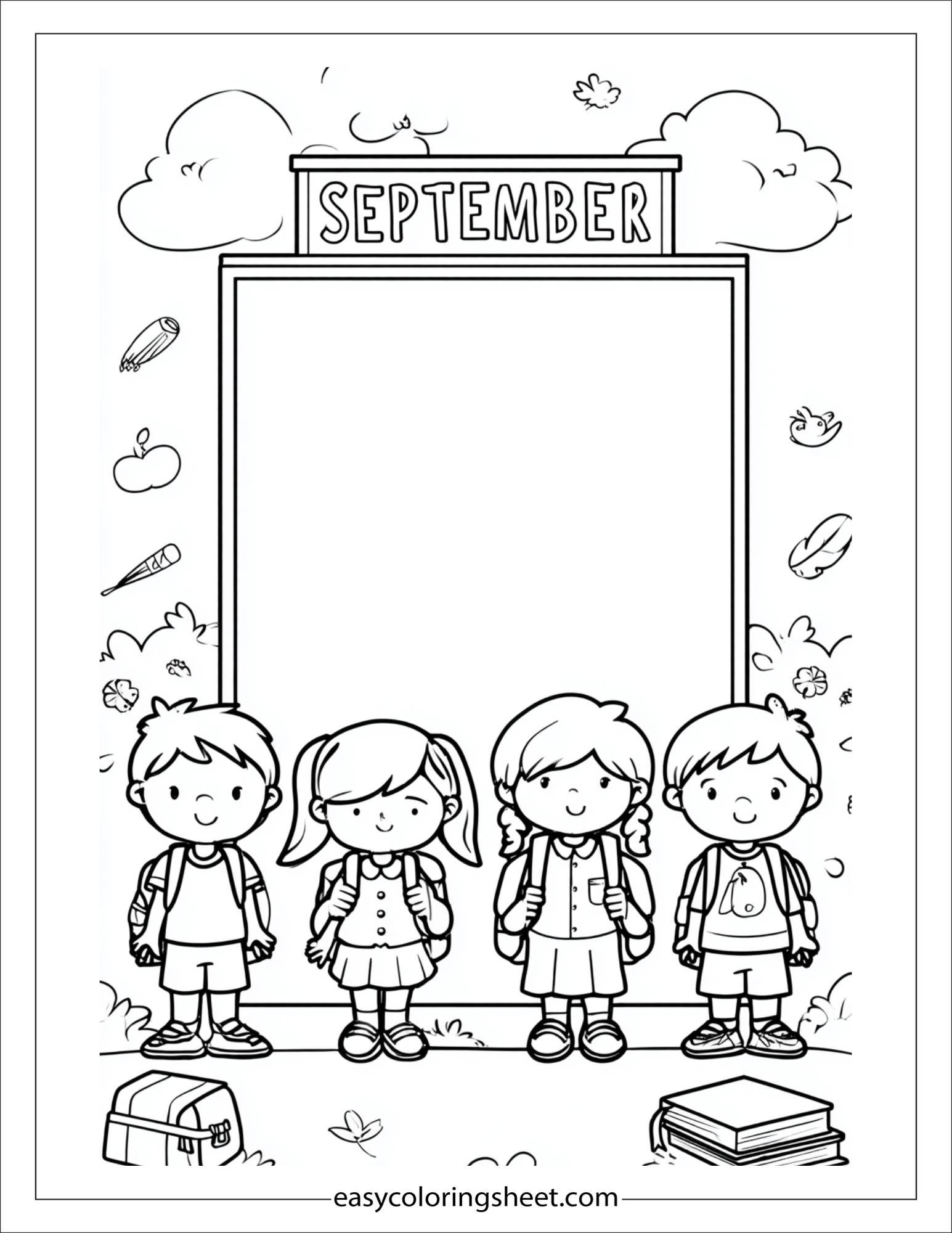 september classroom welcome board