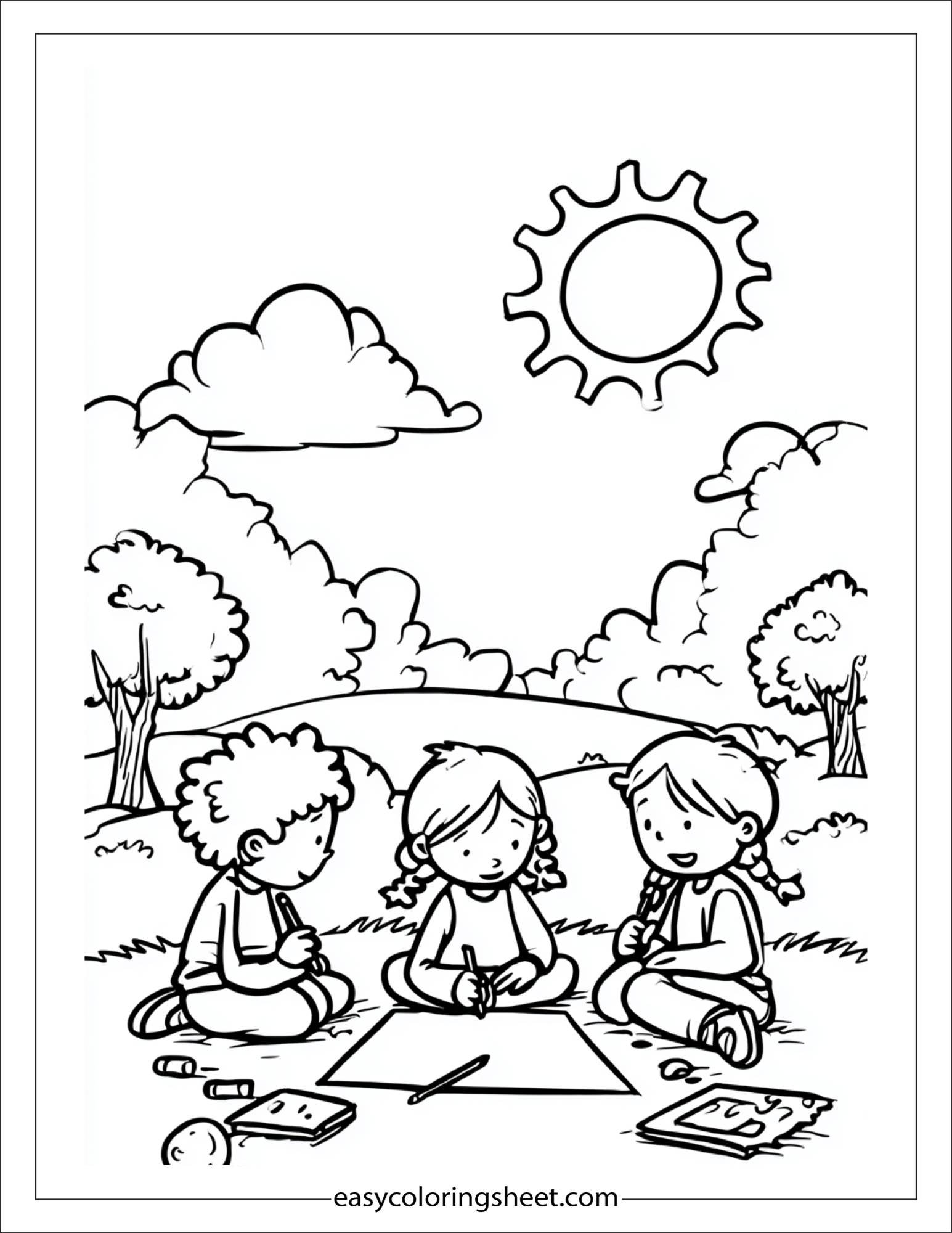 september outdoor art class